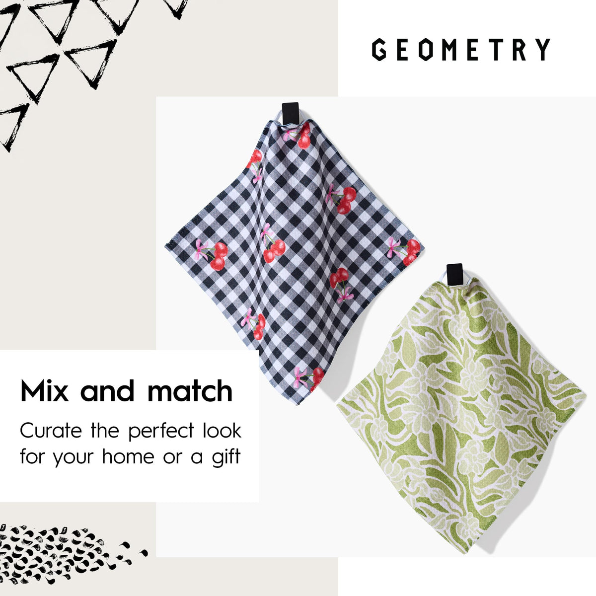 GEOMETRY Geoweave dishcloth in everyday kitchen cleanup.