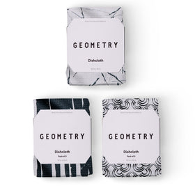 GEOMETRY kitchen dish cloth with Geoweave close-up showing soft, efficient drying.