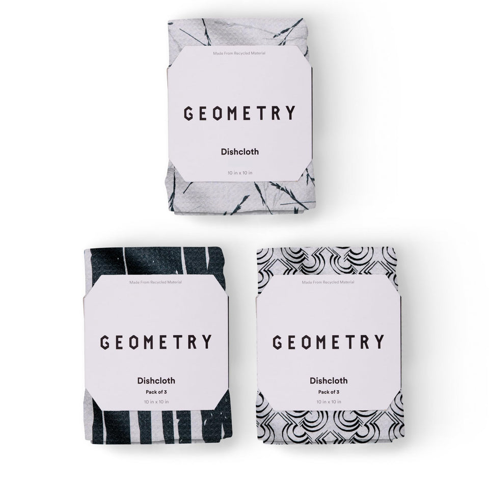 GEOMETRY kitchen dish cloth with Geoweave close-up showing soft, efficient drying.