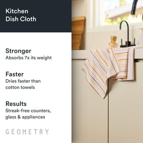 GEOMETRY Geoweave texture closeup showing durable, scratch-free cleaning surface.