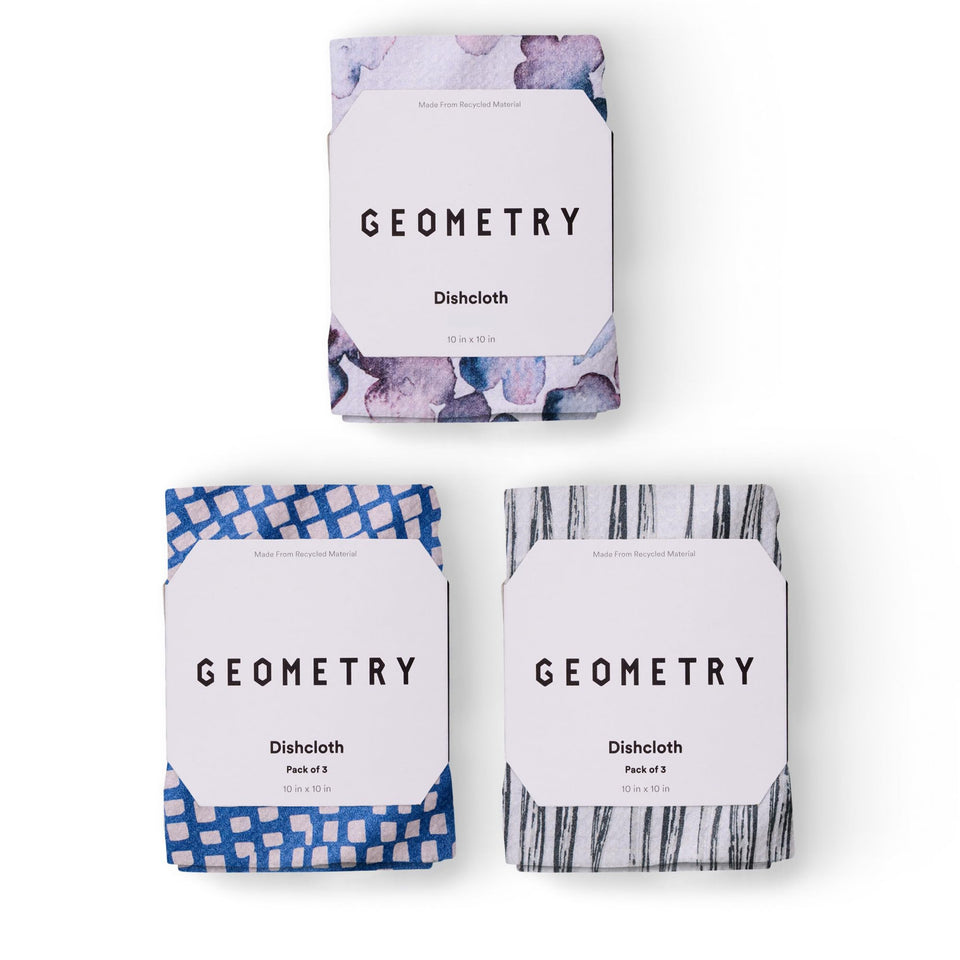 GEOMETRY kitchen dishcloth Geoweave closeup shows soft, absorbent texture for quick drying and spill cleanup