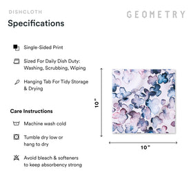 GEOMETRY kitchen dishcloth pack-three displayed as a convenient trio