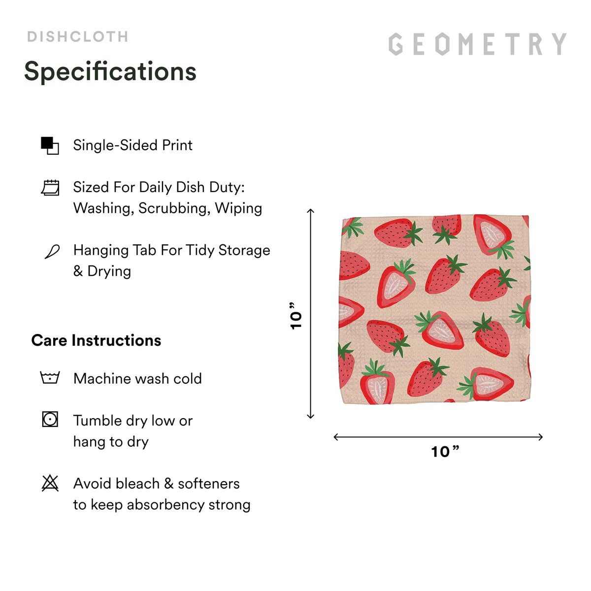 GEOMETRY Strawberry Banana on countertops for mess-free wiping and shine