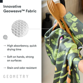 GEOMETRY absorbency-7x towel highlights high liquid uptake for quick mess management