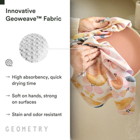 GEOMETRY Kitchen Tea Towel absorbs up to seven times its weight in liquid.