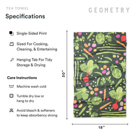 GEOMETRY 18x30 towel proves versatile for countertop wiping and dish drying