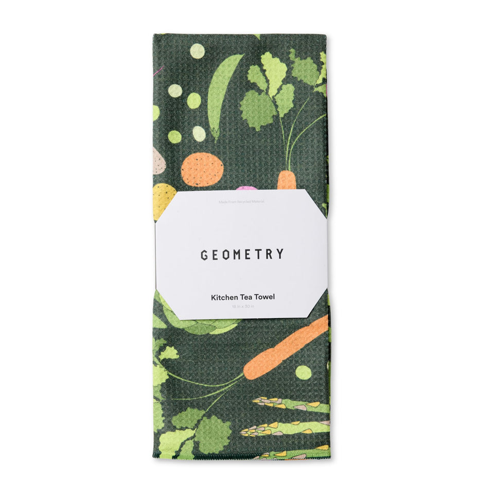 GEOMETRY kitchen tea towel with geoweave fabric for quick drying and scratch-free cleaning