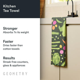 GEOMETRY quick-dry kitchen towel for faster drying and fresher kitchen tasks