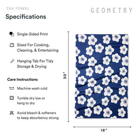 GEOMETRY Kitchen Tea Towels california-design finish on fabric texture.