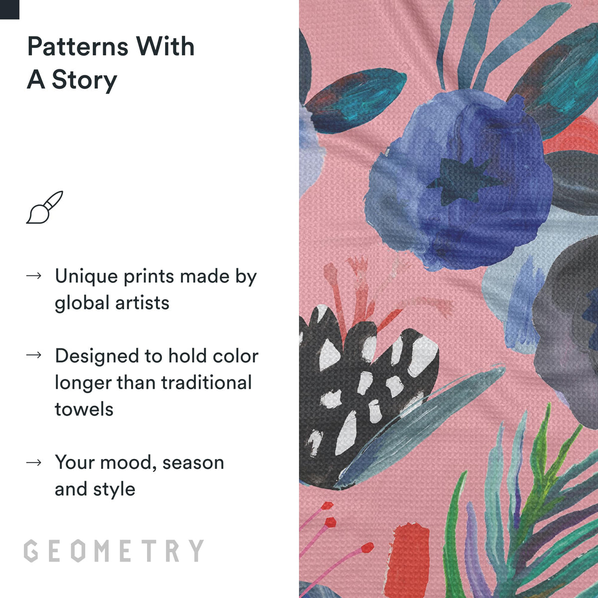 GEOMETRY towels wipe countertops without scratching surfaces