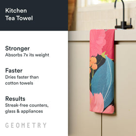 GEOMETRY Kitchen Tea Towels drying dishes quickly to reduce moisture