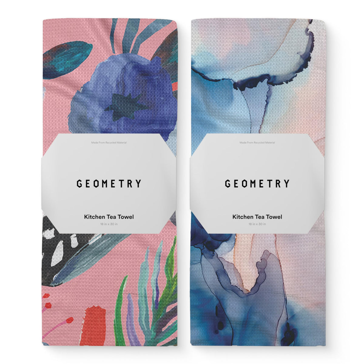 GEOMETRY Kitchen Tea Towels pack for everyday drying and cleanup