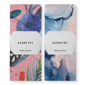 GEOMETRY Kitchen Tea Towels pack for everyday drying and cleanup