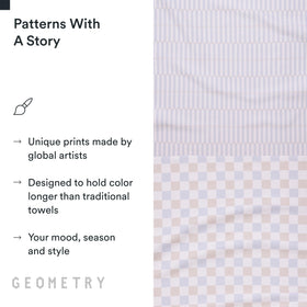 GEOMETRY Kitchen Tea Towels neutral ensemble close-up weave for versatile styling