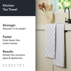 GEOMETRY Kitchen Tea Towels drying dishes demonstrates fast absorbency