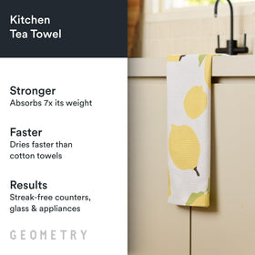 GEOMETRY Kitchen Tea Towels quick-dry microfiber absorb spills quickly.