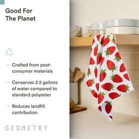 GEOMETRY Spring Kitchen Towel cleans spills with minimal water usage