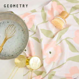 GEOMETRY Meadowlight tea towel offers a soft-touch feel.
