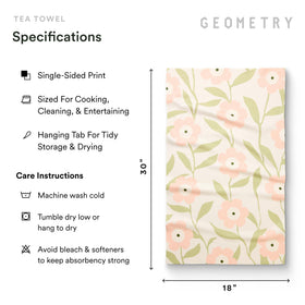 GEOMETRY Meadowlight tea towel made from post-consumer materials.