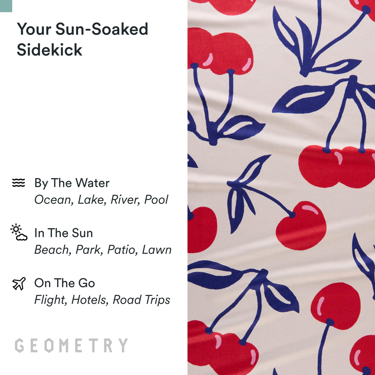 GEOMETRY Micro-Loop Beach Towel durable materials resist fading over time.