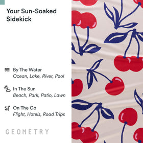 GEOMETRY Micro-Loop Beach Towel durable materials resist fading over time.