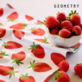 GEOMETRY Paradise Blooming print enhances spring kitchen decor.