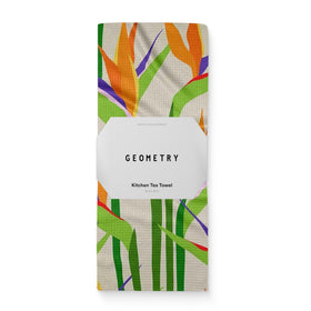 GEOMETRY Paradise Blooming spring towel, 18x30 inches, quick-drying for dishes and counters.