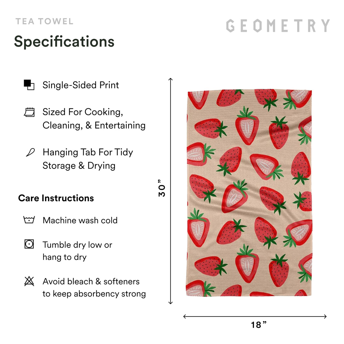 Geometry post consumer materials tag highlighting California design