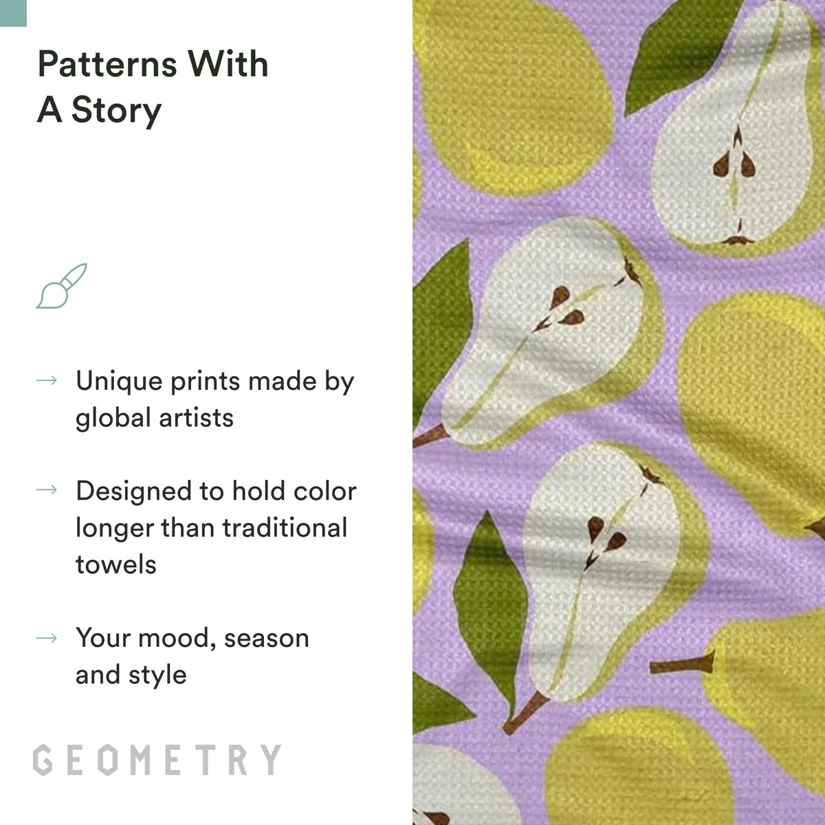 GEOMETRY Post-consumer Materials Towel highlights sustainable fabric choices