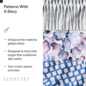 GEOMETRY towel made from post-consumer materials highlighting sustainable design