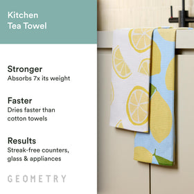 GEOMETRY quick-dry microfiber dries dishes efficiently with minimal odor between washes
