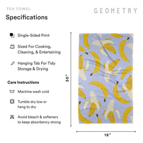 GEOMETRY 18x30 towel spread flat to show generous drying surface