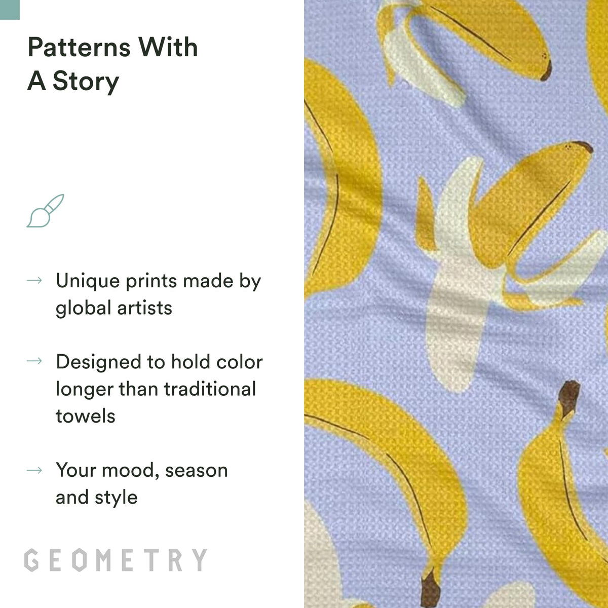 GEOMETRY post-consumer materials towel design highlights eco-friendly kitchen cleaning