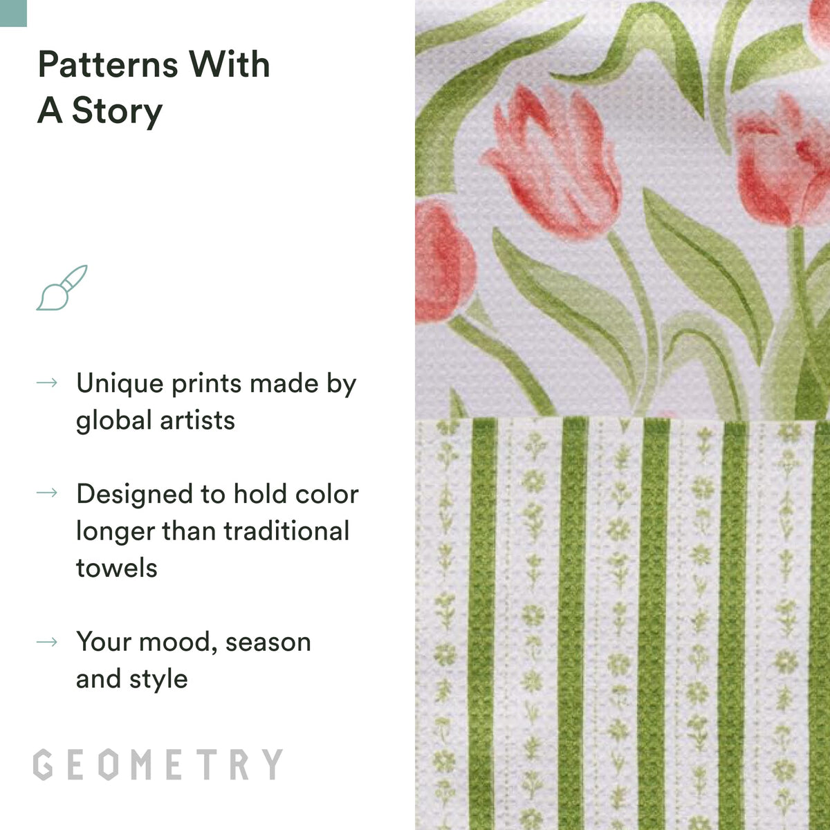 GEOMETRY spring-summer prints brighten the kitchen