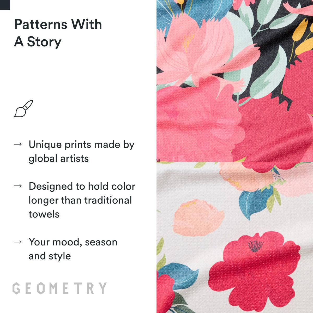 GEOMETRY sustainable post-consumer materials used in production