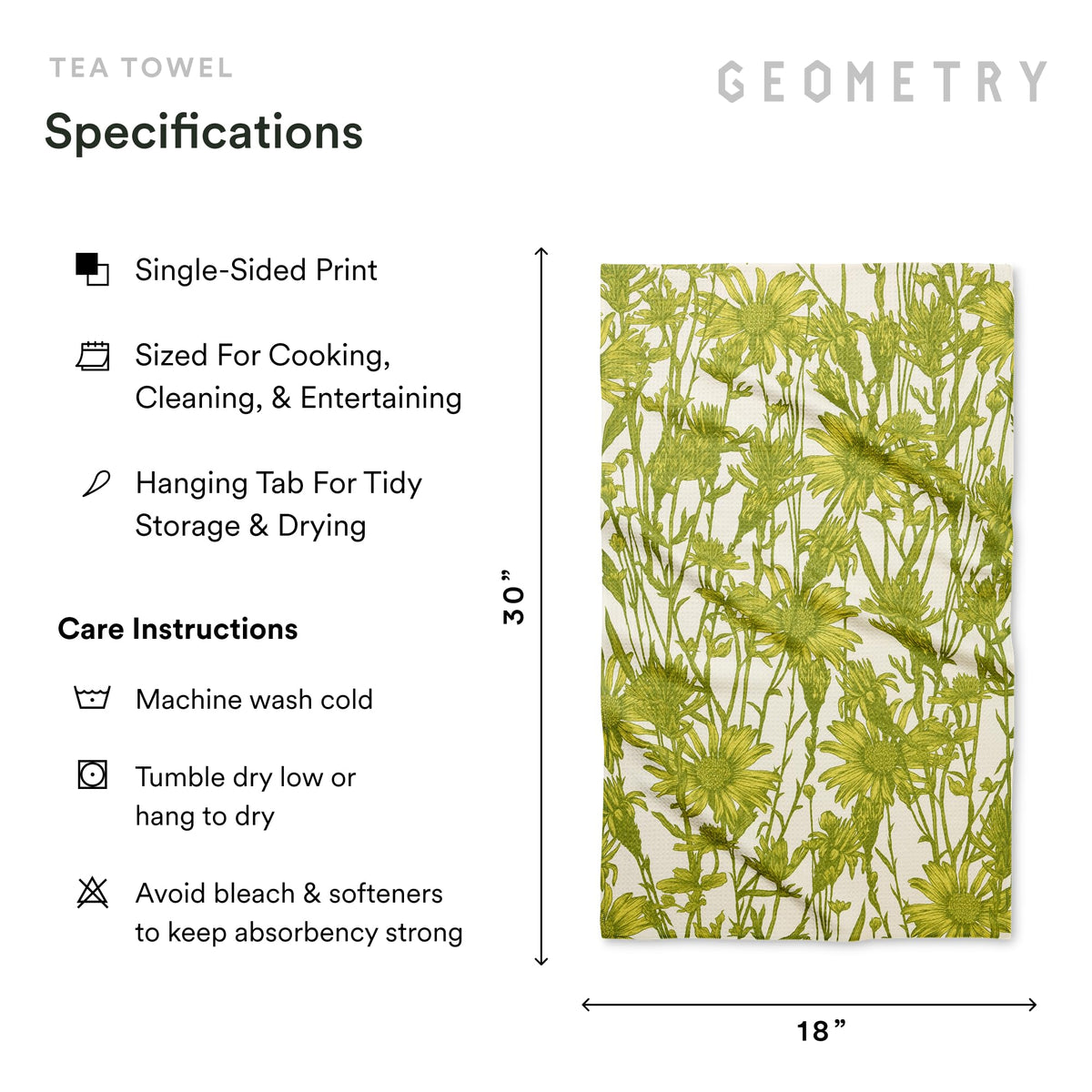 GEOMETRY Tea Towel stylish prints brighten kitchen with seasonal designs