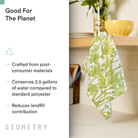 GEOMETRY Tea Towel ultra-absorbent microfiber for capturing spills with minimal effort