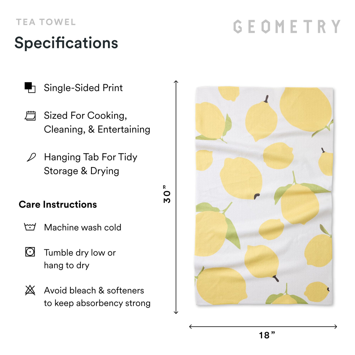GEOMETRY California-designed towels reflect eco-conscious kitchen craftsmanship.