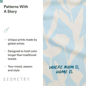 GEOMETRY Tea Towels made from post-consumer materials for eco-friendly use.