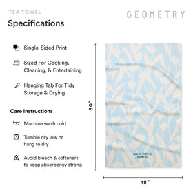 GEOMETRY Tea Towels are soft yet scrub-friendly to protect surfaces.
