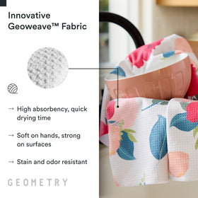 GEOMETRY towel wiping a spill on a countertop without scratching