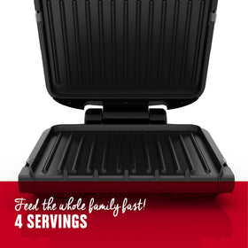 George Foreman 4-Serving panini press closed for quick meals