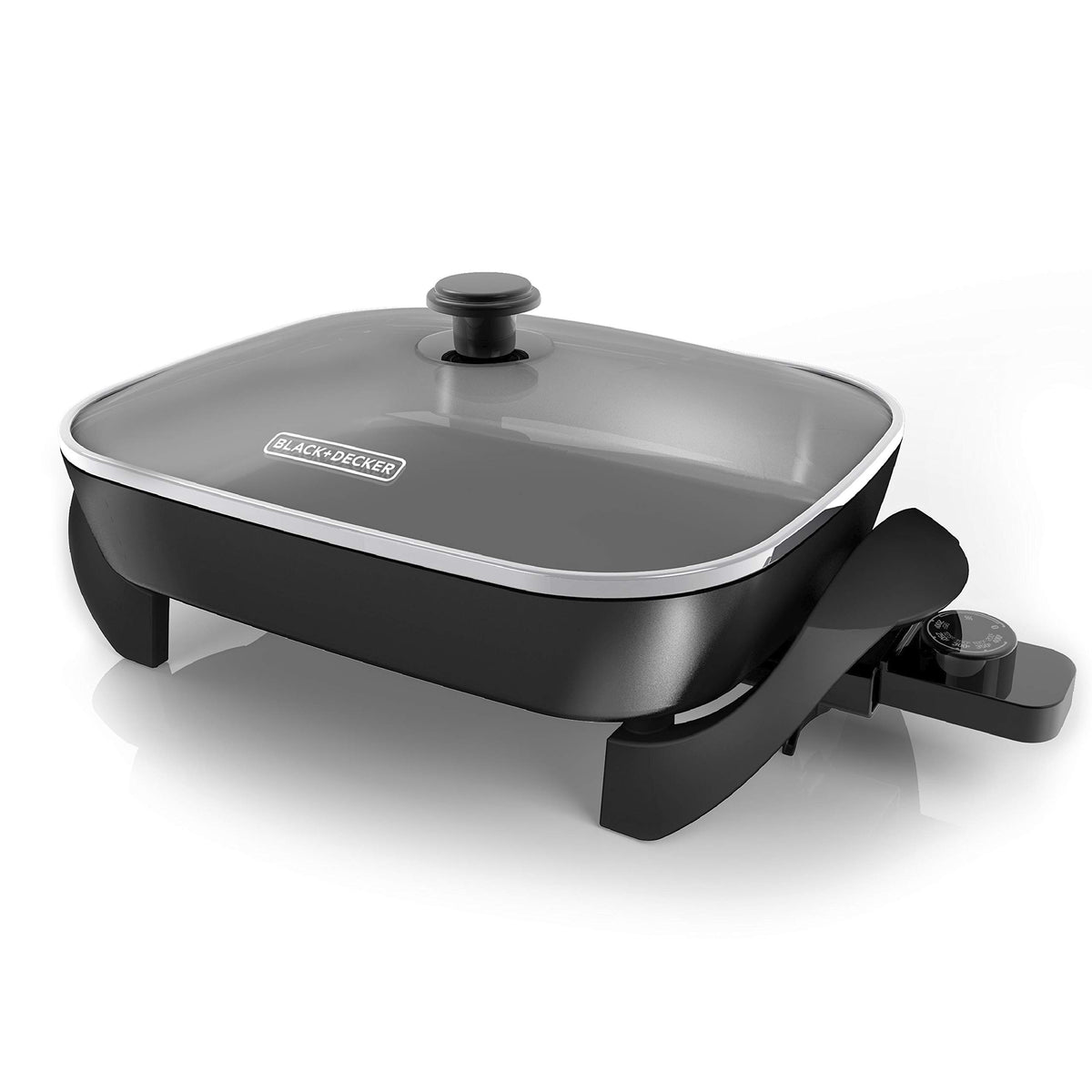 George Foreman electric skillet with 12x15 surface for family-friendly meals
