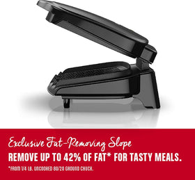 George Foreman GR10B durable nonstick coating for easy cleaning