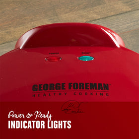 George Foreman Quesadilla Maker red 10-inch plates with six pockets