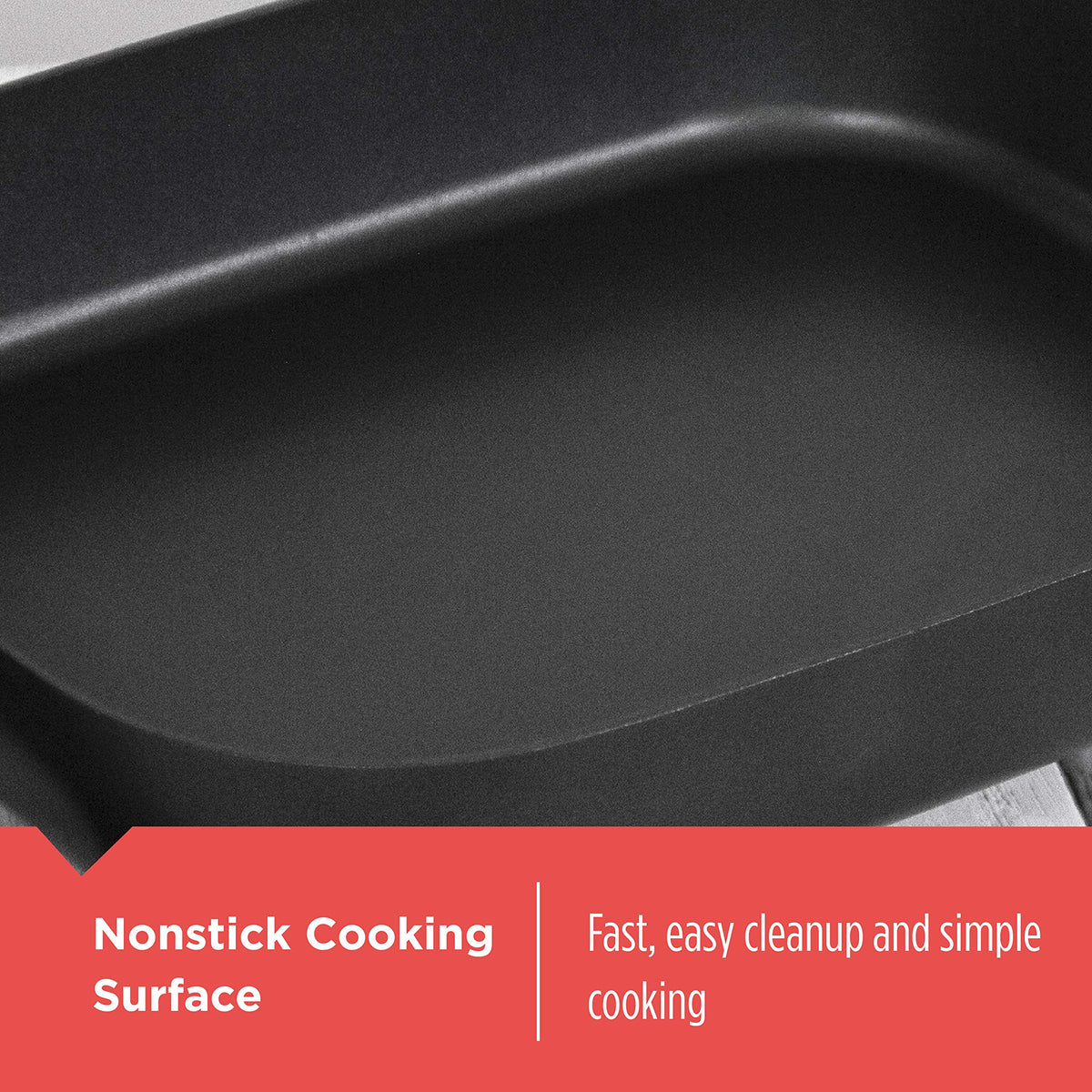 George Foreman cool-touch handles for safe serving