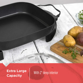 George Foreman skillet temperature dial enables precise heat control