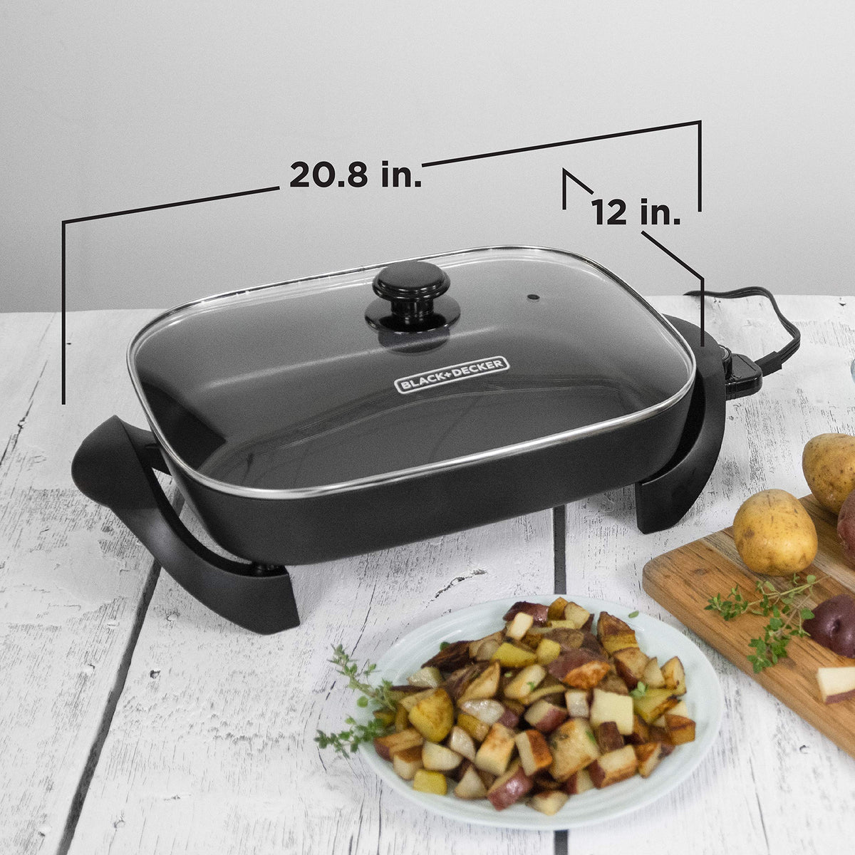 George Foreman tempered glass lid for monitoring cooking