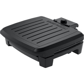 GEORGE FOREMAN Submersible grill control panel removable for easy cleaning.