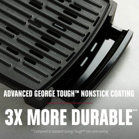 GEORGE FOREMAN Submersible grill adjustable temperature dial for precise cooking.